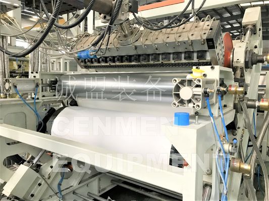 Stone paper composite sheet extrusion calendering forming line